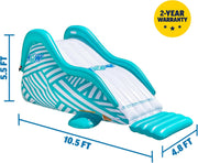 WOW Sports Wiggler Tobogán acuático inflable con protuberancia central – Conexión para manguera de jardín – Juego de agua para el jardín – Niños y adultos