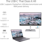 Monitor Profesional ASUS ProArt PA278CGV de 27", IPS, QHD (2560 x 1440), 144 Hz, 95% DCI-P3, precisión de color ∆E < 2, Calman Verified, USB-C PD 90W, VESA DisplayHDR 400, FreeSync Premium