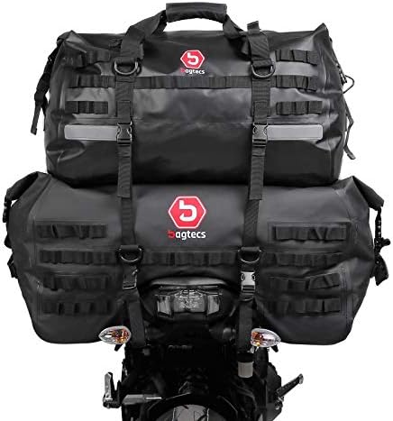 Juego de alforjas traseras para moto Bagtecs SX70 + XB50 Drybag impermeable 120L