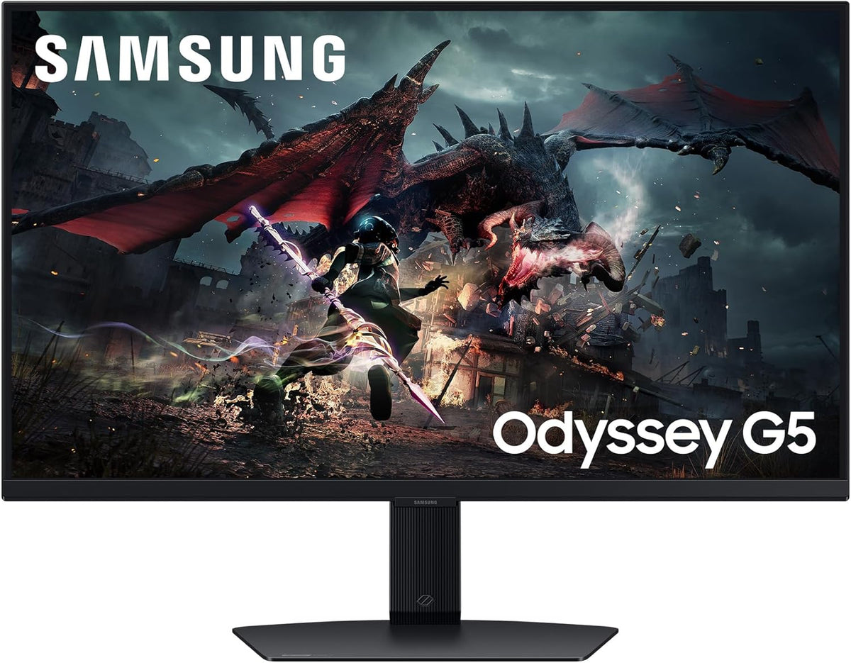 Monitor PC Odyssey G50D 27’’, 180Hz, 1ms, panel Fast IPS, resolución QHD: 2560x1440, contraste 1000:1, AMD FreeSync, Auto Source Switch +, HDR400, base ajustable, DisplayPort, HDMI, LS27DG502EUXEN