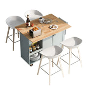 Isla de cocina con encimera plegable, carrito de almacenamiento para cocina con estante extraíble, toallero y cajón, ruedas giratorias