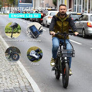 Bicicleta eléctrica plegable ENGWE de 20 pulgadas con batería de 36V 15.6Ah hasta 115KM | con cesta, 20x3.0 pulgadas, motor trasero de 250W, cambio de 7 velocidades, bicicleta eléctrica urbana para mujer y hombre