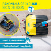Gloria EasySweep 18V Set barredora a batería, 40 cm, depósito de 4,5 l, para acera, terraza, entrada, garaje, interior y exterior