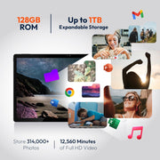 Tableta MESWAO de 15,6 pulgadas, MES-B3 Android 14 Tablet grande con pantalla IPS, Helio G99 Octa-Core, 6GB RAM+128GB ROM (1TB TF), 12000mAh, BT5.0, WiFi 2.4G/5G, cámara de 32MP