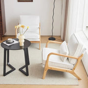 Sillón decorativo tapizado de estilo moderno de mediados de siglo