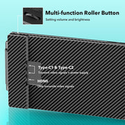 Monitor portátil de 14", extensión de pantalla para ordenador portátil, monitor triple FHD 1080P, pantallas para PC con HDMI/USB-C Plug & Play para Mac, Windows y Chrome
