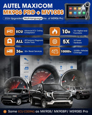 Autel MaxiCOM MK906 Pro con MV108S, Nuevo Modelo 2026 MS906 Pro MS906BT MP900BT, Codificación de ECU como Elite II MK908P, Escáner Bidireccional, más de 36 Servicios, Auto Scan 2.0