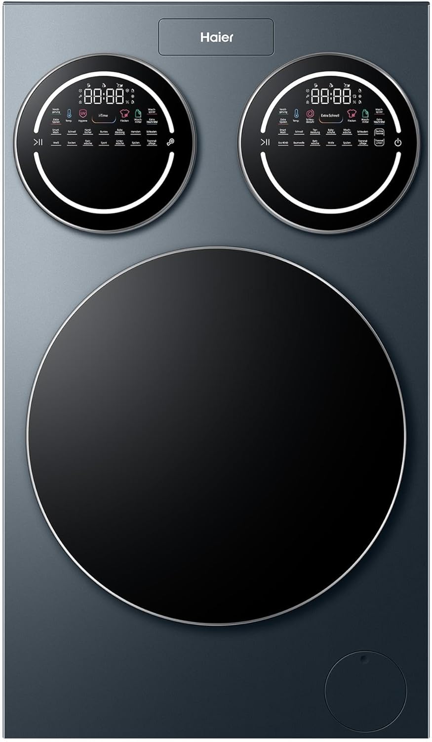 Lavadora Haier MultiWash 10+1+1kg I 3 tambores I Clase energética A, 1.400 rpm, motor inverter, programa automático, higiene UV, dosificación automática, Aquastop I HAMQD 410CBL9GN-84