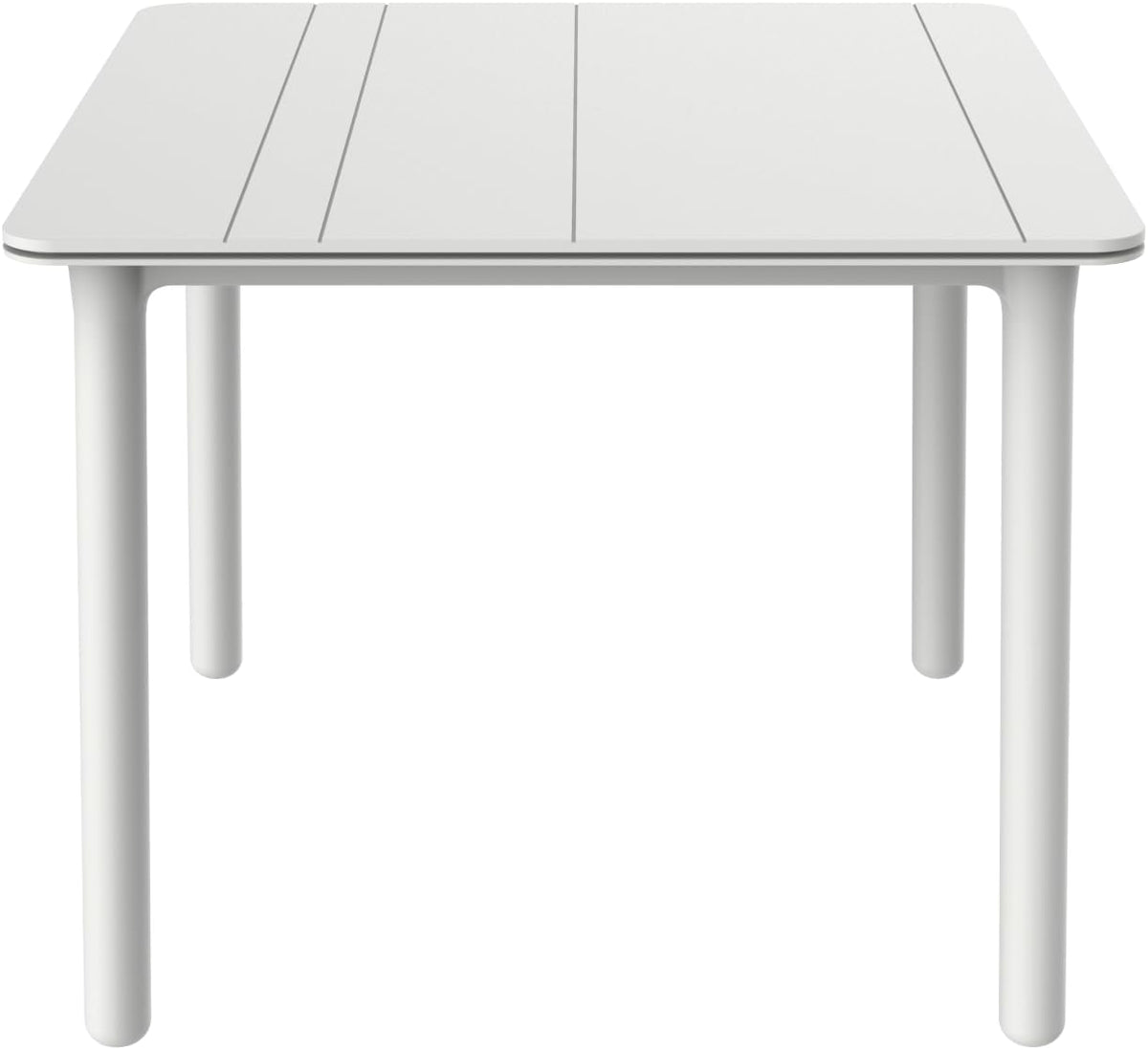 Mesa cuadrada Resol Noa para interior y exterior 90x90 | Jardín, terraza, balcón, salón, cocina, comedor | Diseño, ligera, versátil | 2-4 personas | Patas blancas - Sobre blanco