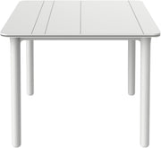 Mesa cuadrada Resol Noa para interior y exterior 90x90 | Jardín, terraza, balcón, salón, cocina, comedor | Diseño, ligera, versátil | 2-4 personas | Patas blancas - Sobre blanco