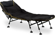 Tumbona de pesca de carpas CampFeuer XXL 210 x 85 x 45-60 cm | Silla de pesca tipo tumbona con 8 patas de altura regulable | Silla plegable, cómoda y acolchada para la pesca de carpas