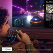 Smart TV Philips Ambilight 43PUS8200 4K LED - Pantalla de 43 pulgadas con plataforma Pixel Precise Ultra HD, Titan OS y sonido Dolby Atmos, compatible con Alexa y el Asistente de Google