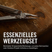 Multitool Wave+ 832526 herramienta 18 en 1 de acero inoxidable con alicates, hoja, cortador de alambre y accesorios de camping