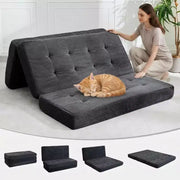 Sofá cama plegable de espuma viscoelástica de 39x75, colchón con 6 botones decorativos