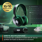 SteelSeries Arctis Nova Pro Wireless X - gaming multisistema - Controladores magnéticos de neodimio - Cancelación activa de ruido - Autonomía inalámbrica ilimitada - Micrófono ClearCast Gen 2 - PS5, PC, Switch, móvil
