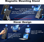 Monitor Portátil Teamgee 16,1" FHD 1200P IPS con Soporte Magnético Ajustable en Altura de 360°, Pantalla Dual Ultradelgada para Mac/Windows/Chrome (Portátiles de 13-17,3"), Montaje VESA