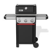 Barbacoa de gas Weber Spirit E310, 3 quemadores, encendido SnapJet, ruedas, rejilla de calentamiento, superficie de cocción de 51x46 cm, negro y plateado