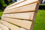 Waldsofa Classic, alerce, para 2-3 personas, tumbona de sol, tumbona de exterior, tumbona ergonómica, tumbona de jardín de madera, galvanizado en caliente