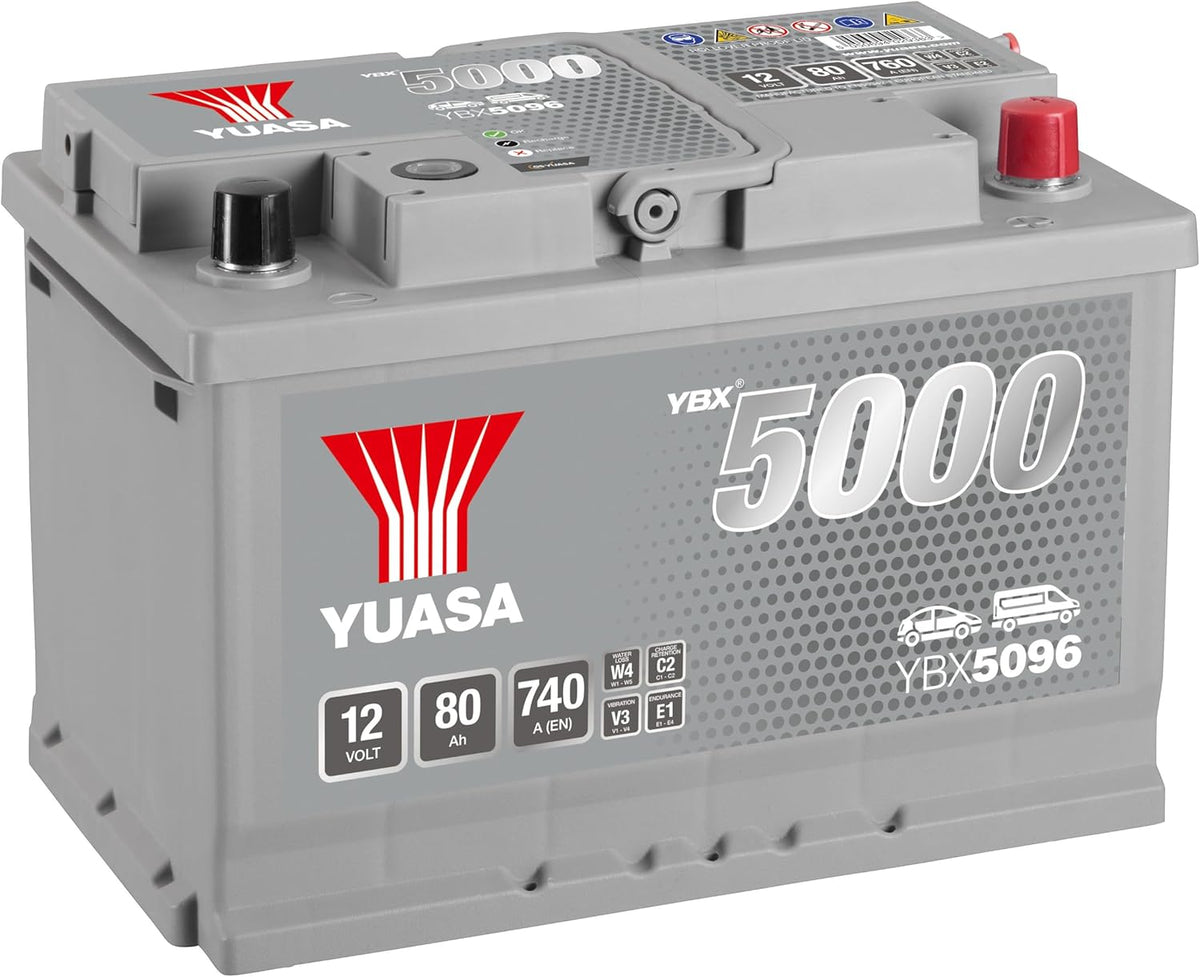 BATERÍA YUASA YBX5096 SILVER 12V 80Ah 740A