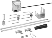 Barbacoa de gas Hektor 3B-S incl. asador giratorio y funda protectora con 3 quemadores, quemador Sear, parrilla de hierro fundido, hornillo lateral, ventana de visualización y termómetro para jardín y terraza