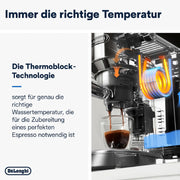 De'Longhi Dedica Style EC 685.M – Cafetera espresso de bomba tradicional, con espumador de leche profesional, solo 15 cm de ancho, para café molido o monodosis ESE, depósito de 1 l, plata