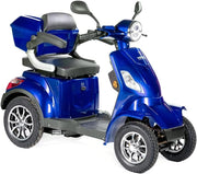 VELECO Scooter eléctrico para personas mayores con batería de iones de litio de 4 ruedas y 1000 W FASTER (AZUL)