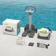 Robot limpiafondos eléctrico para piscinas DOLPHIN T45 - Limpieza de paredes, piscinas enterradas de hasta 12 m, 3 años de garantía