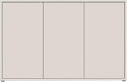 Cómoda Forte Alice Springs 150 155, aparador grande con 3 puertas de armario, pasillo, salón, dormitorio, madera de ingeniería, beige cachemira, 154,2 cm de ancho x 99,1 cm de alto x 34,9 cm de profundidad