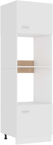 vidaXL Mueble para microondas Lyon blanco 60 x 57 x 207 cm madera contrachapada