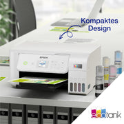 Impresora multifunción de inyección de tinta Wi-Fi Epson EcoTank ET-2826 A4, con un suministro de tinta incluido de hasta 3 años