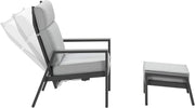 Sillón relax Garden Impressions Luxus con taburete Max, respaldo ajustable