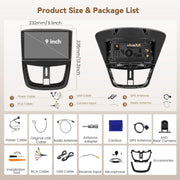 Autorradio Hikity Android 15 4+64 GB con pantalla táctil Incell de 9 pulgadas para Peugeot 207 2006-2010, radio de coche con Apple CarPlay y Android Auto inalámbricos, BT/WiFi/FM/RDS + cámara de visión trasera + micrófono