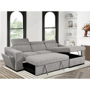 Roomfitters 103 Sofá Seccional Convertible con Chaise de Almacenamiento, Reposacabezas Ajustables, Sofá Esquinero en Forma de L con Función de Cama