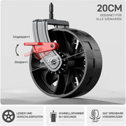 Carrito plegable EA-TR-21830S 225 L hasta 150 kg con freno, techo, manillar de empuje y tracción, 4 ruedas
