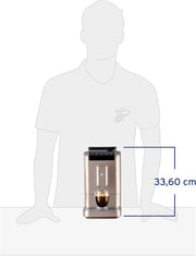 Cafetera superautomática Tchibo Esperto2 Caffè con función para 2 tazas para Caffè Crema y Espresso, Granite Black - INCLUYE set de degustación de café GRATIS
