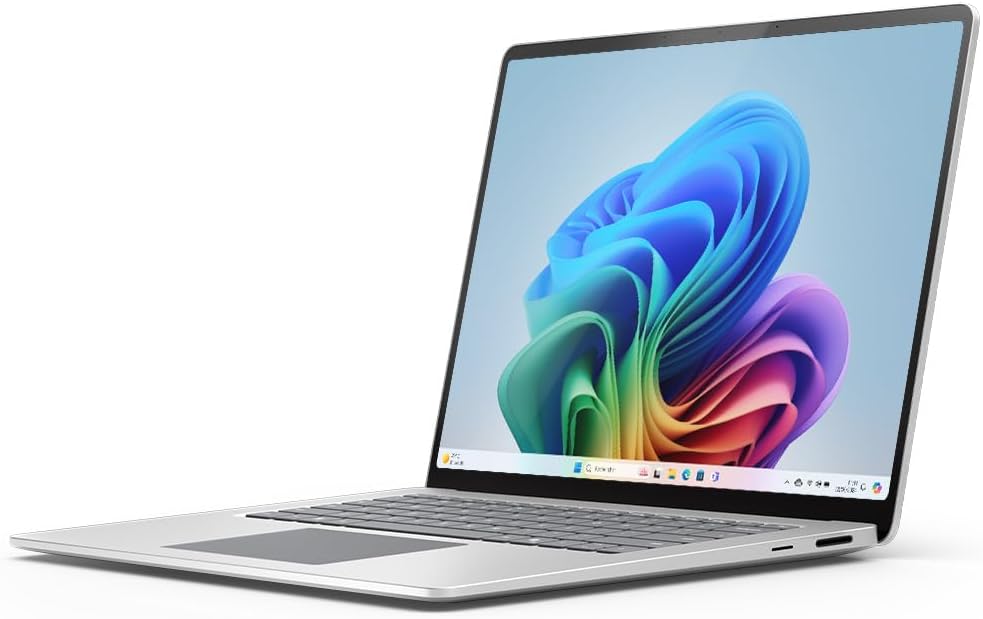 Microsoft Surface Laptop | PC Copilot+ | Pantalla táctil de 15” | Snapdragon® X Elite | 16 GB de RAM | SSD de 256 GB | Último modelo, 7.ª edición | Platino