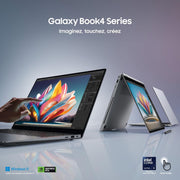 Ordenador portátil Samsung Galaxy Book4 de 15,6'', Intel Core 5, 8 GB de RAM, 256 GB SSD, Intel Graphics, Gris antracita, teclado AZERTY FR