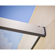 Toldo para puertas y ventanas Sophia de 3 pies, gris y transparente