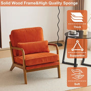 Sillón decorativo tapizado de estilo moderno de mediados de siglo