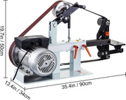 Lijadora de banda VEVOR 1500W, tamaño de banda 5,08x208,28 cm, velocidad constante 2800 r/min, lijadora de banda con varios tipos de lijado, para pulir herramientas, metal, madera y acrílico