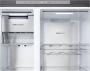 Frigorífico Side by Side LG GSGV81PYLL, Clase E, 635 L, Instaview, frigorífico con congelador, dispensador de hielo, hielo picado y agua, Total NoFrost, compresor Smart Inverter, Wi-Fi