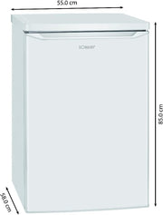 Refrigerador con congelador pequeño Bomann® | Refrigerador con 2 estantes | silencioso | con congelador de 4 estrellas | refrigerador pequeño con compartimento para frutas y verduras | bisagra de puerta reversible | KS 7251 blanco