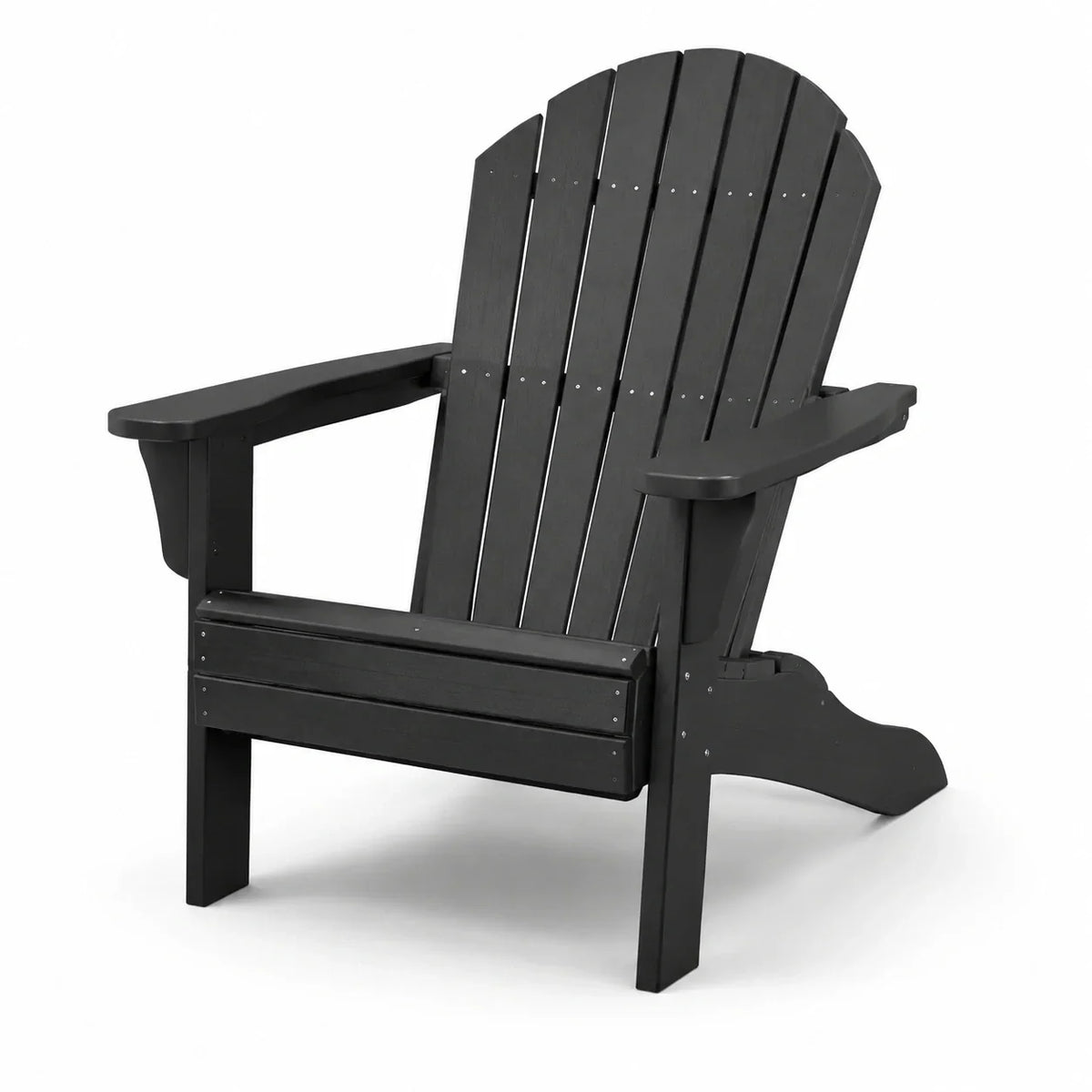 Silla Adirondack de polietileno negra