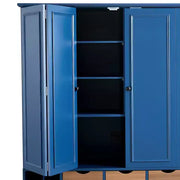 Despensa de cocina independiente Whisen de 71'' de altura, armario de almacenamiento grande para comedor, alacena con 4 puertas plegables, estantes y botelleros