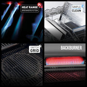 Barbacoa de gas Enders® MONROE PRO 4 SIKR TURBO, 4 quemadores de acero inoxidable, hornillo lateral, quemador trasero por infrarrojos, ventana de visualización, HEAT RANGE™, SWITCH GRID™, 800 °C TURBO ZONE™, SIMPLE CLEAN™, #8362