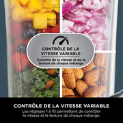 Ninja Detect Power Blender Pro y procesador de alimentos 2 en 1, licuadora de 1200 W con jarra de 2 L, 1 vaso individual, licuadora para batidos y bebidas heladas, picadora de verduras, negro y cobre, TB301EUCP