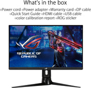 ASUS ROG XG27AQ - Monitor Gaming para PC de 27" WQHD - Panel Fast IPS - 170Hz - 1ms - 2560x1440 - 400cd/m² - DisplayPort, 2X HDMI y 2X USB - Nvidia G-Sync - Altavoces - DisplayHDR 400 - ELMB Sync.