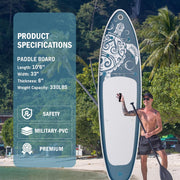 FEATH-R-LITE Tabla de paddle surf inflable para adultos SUP con dos configuraciones de accesorios diferentes