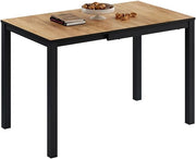 Mesa de comedor Vicco Granny, roble/antracita, 120 x 70 cm extensible, con función de extensión para longitudes de mesa variables
