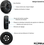 KÖNIG K-SUMMIT XL K56 - Cadenas de nieve, juego de 2